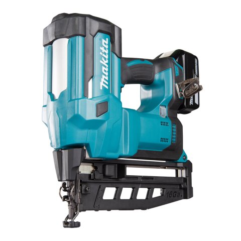 Makita DBN600RTJ Akku-Stauchkopfnagler 64 mm 18V / 5,0 Ah, 2 Akkus + Ladegerät im MAKPAC