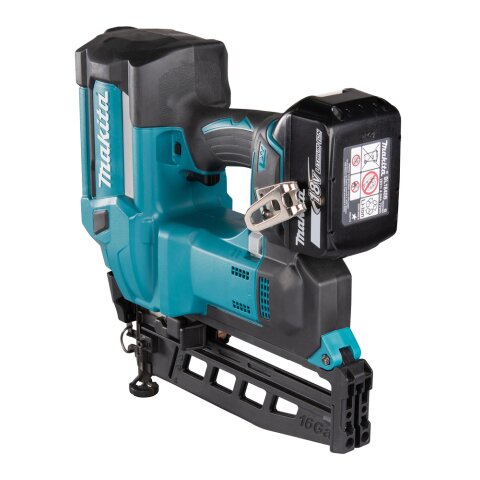 Makita DBN600RTJ Akku-Stauchkopfnagler 64 mm 18V / 5,0 Ah, 2 Akkus + Ladegerät im MAKPAC