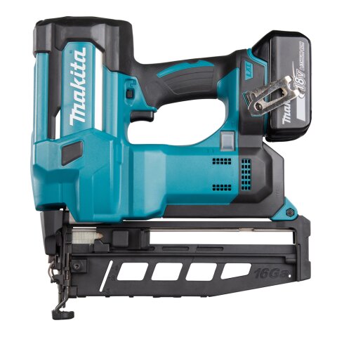 Makita DBN600RTJ Akku-Stauchkopfnagler 64 mm 18V / 5,0 Ah, 2 Akkus + Ladegerät im MAKPAC