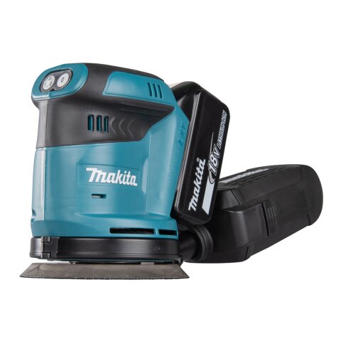 Makita DBO180RTJ Akku-Exzenterschleifer 125 mm 18V / 5,0 Ah, 2 Akkus + Ladegerät im MAKPAC EN