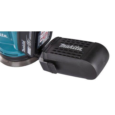 Makita DBO180RTJ Akku-Exzenterschleifer 125 mm 18V / 5,0 Ah, 2 Akkus + Ladegerät im MAKPAC EN