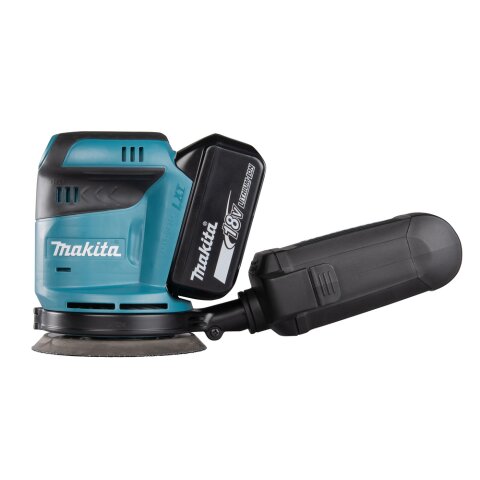 Makita DBO180RTJ Akku-Exzenterschleifer 125 mm 18V / 5,0 Ah, 2 Akkus + Ladegerät im MAKPAC EN