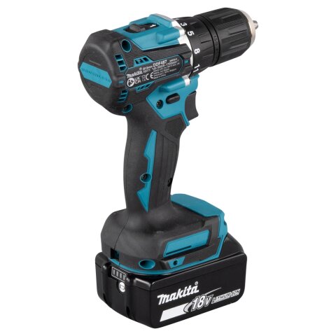 Makita DDF487RAJ Akku-Bohrschrauber 18V / 2,0 Ah, 2 Akkus + Ladegerät im MAKPAC EN