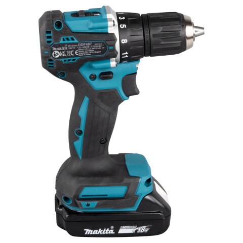 Makita DDF487RAJ Akku-Bohrschrauber 18V / 2,0 Ah, 2 Akkus + Ladegerät im MAKPAC EN