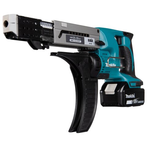 Makita DFR550RTJ Akku-Magazinschrauber 25-55 mm 18V / 5,0 Ah, 2 Akkus + Ladegerät im MAKPAC EN