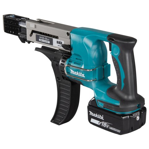 Makita DFR550RTJ Akku-Magazinschrauber 25-55 mm 18V / 5,0 Ah, 2 Akkus + Ladegerät im MAKPAC EN
