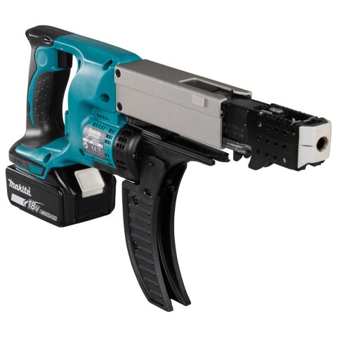 Makita DFR550RTJ Akku-Magazinschrauber 25-55 mm 18V / 5,0 Ah, 2 Akkus + Ladegerät im MAKPAC EN