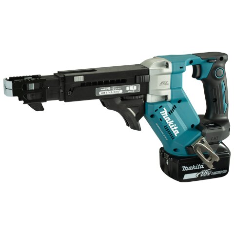 Makita DFR551RTJ Akku-Magazinschrauber 18V / 5,0 Ah, 2...