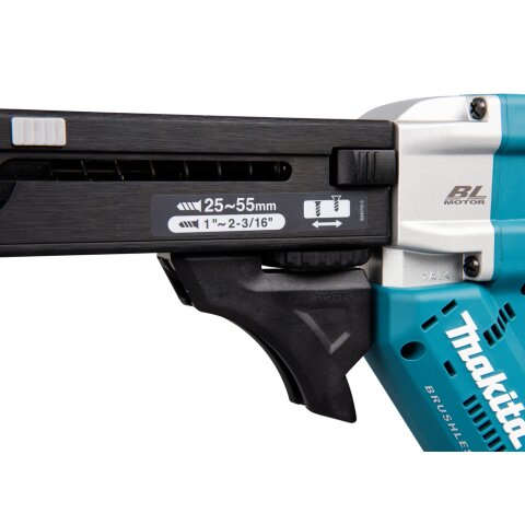 Makita DFR551RTJ Akku-Magazinschrauber 18V / 5,0 Ah, 2 Akkus + Ladegerät im MAKPAC