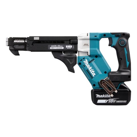 Makita DFR551RTJ Akku-Magazinschrauber 18V / 5,0 Ah, 2 Akkus + Ladegerät im MAKPAC