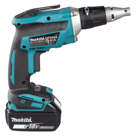 Makita DFS452RTJ Akku-Schnellbauschrauber 18V / 5,0 Ah, 2 Akkus + Ladegerät im MAKPAC