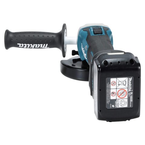 Makita DGA511RTJ Akku-Winkelschleifer 18V / 5,0 Ah, 2 Akkus + Ladegerät im MAKPAC
