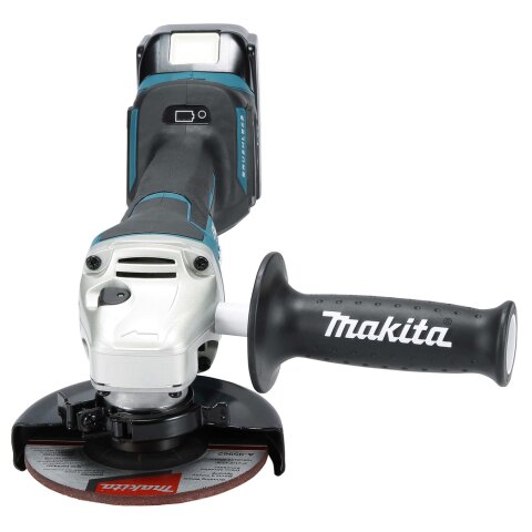 Makita DGA517RTJ Akku-Winkelschleifer 18V / 5,0 Ah mit Paddleschalter, 2 Akkus + Ladegerät im MAKPAC