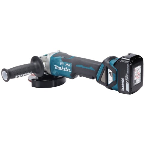 Makita DGA519RTJ Akku-Winkelschleifer 18V / 5,0 Ah, 2 Akkus + Ladegerät im MAKPAC EN