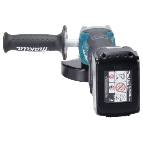 Makita DGA519RTJ Akku-Winkelschleifer 18V / 5,0 Ah, 2 Akkus + Ladegerät im MAKPAC EN