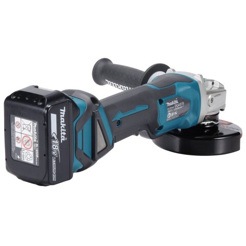 Makita DGA519RTJ Akku-Winkelschleifer 18V / 5,0 Ah, 2 Akkus + Ladegerät im MAKPAC EN