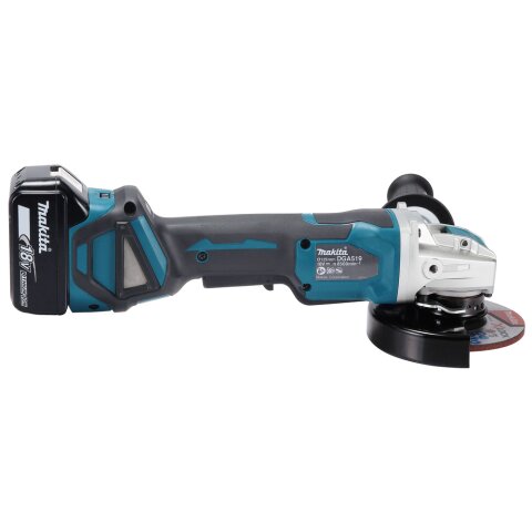 Makita DGA519RTJ Akku-Winkelschleifer 18V / 5,0 Ah, 2 Akkus + Ladegerät im MAKPAC EN