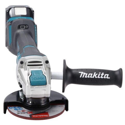 Makita DGA519RTJ Akku-Winkelschleifer 18V / 5,0 Ah, 2 Akkus + Ladegerät im MAKPAC EN