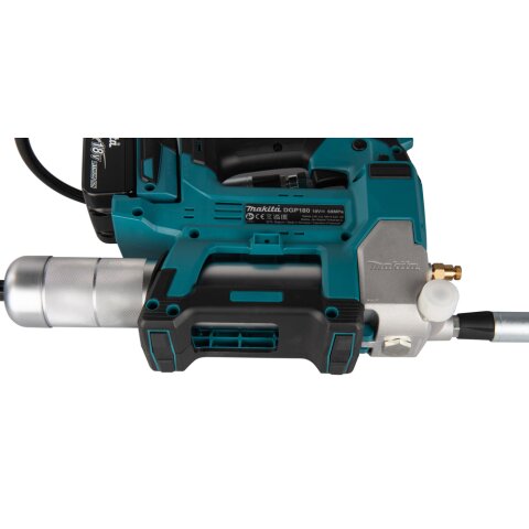 Makita DGP180RT Akku-Fettpresse 18V inkl. Zylinder A / 5,0 Ah, 1 Akku + Ladegerät