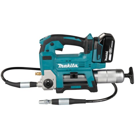 Makita DGP180RT Akku-Fettpresse 18V inkl. Zylinder A / 5,0 Ah, 1 Akku + Ladegerät
