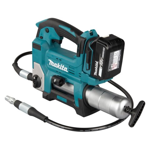 Makita DGP180RT Akku-Fettpresse 18V inkl. Zylinder A / 5,0 Ah, 1 Akku + Ladegerät