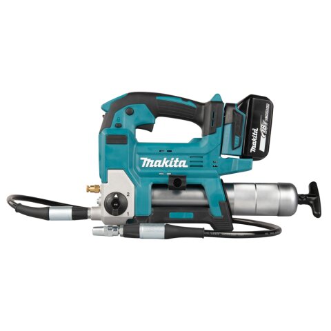 Makita DGP180RT Akku-Fettpresse 18V inkl. Zylinder A / 5,0 Ah, 1 Akku + Ladegerät