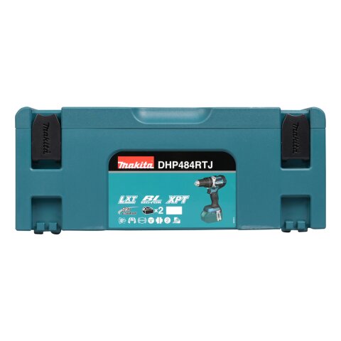 Makita DHP484RTJ Akku-Schlagbohrschrauber 18V / 5,0 Ah, 2 Akkus + Ladegerät im MAKPAC