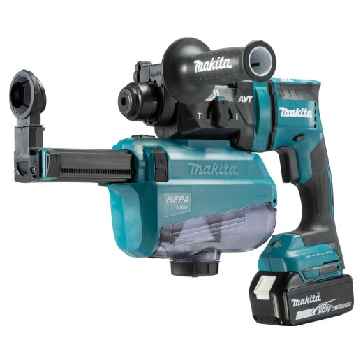 Makita DHR182RTWJ Akku-Kombihammer für SDS-PLUS 18V / 5,0 Ah, 2 Akkus + Ladegerät im MAKPAC EN