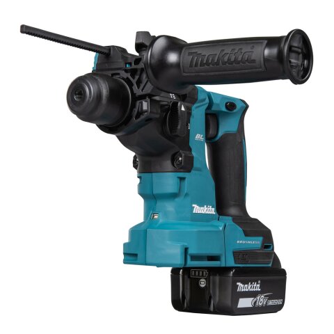 Makita DHR183RTWJ Akku-Kombihammer für SDS-PLUS 18V / 5,0 Ah, 2 Akkus + Ladegerät mit Staubabsaugung DX16 im MAKPAC