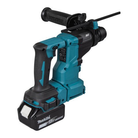 Makita DHR183RTWJ Akku-Kombihammer für SDS-PLUS 18V / 5,0 Ah, 2 Akkus + Ladegerät mit Staubabsaugung DX16 im MAKPAC