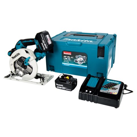 Makita DHS680RTJ Akku-Handkreissäge 57 mm 18V / 5,0 Ah, 2 Akkus + Ladegerät im MAKPAC