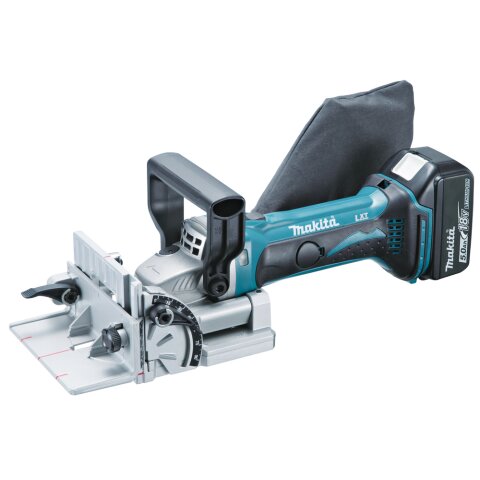 Makita DPJ180RTJ Akku-Nutfräse 18V / 5,0 Ah, 2 Akkus...