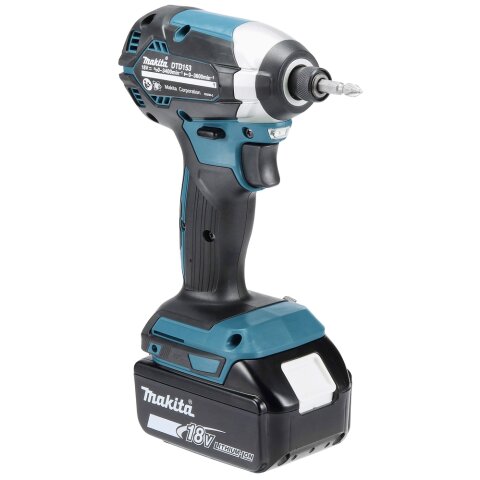 Makita DTD153RTJ Akku-Schlagschrauber 18V / 5,0 Ah / 170 Nm, 2 Akkus + Ladegerät im MAKPAC