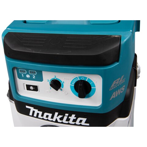Makita DVC157LZX3 Akku-Staubsauger 15L 2x18V Trocken (ohne Akku, ohne Ladegerät) inkl. AWS Funk-Adapter WUT01