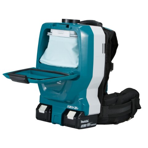 Makita DVC265ZXU Akku-Rucksack Staubsauger 2x18V mit Bluetooth (ohne Akku, ohne Ladegerät) EN