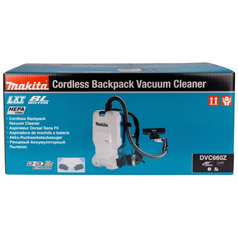Makita DVC660Z Akku-Rucksackstaubsauger 2x18V (ohne Akku, ohne Ladegerät)