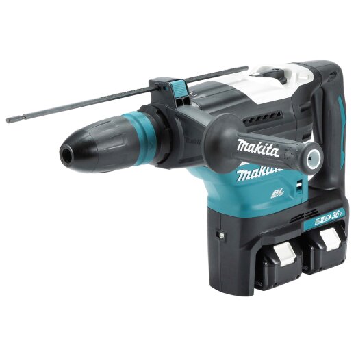 Makita DHR400G2UN Akku-Kombihammer für SDS-MAX 2x18V mit Bluetooth / 6,0 Ah, 2 Akkus + Ladegerät im Transportkoffer