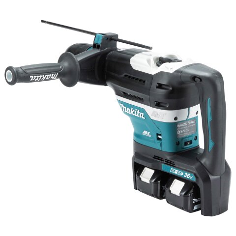 Makita DHR400G2UN Akku-Kombihammer für SDS-MAX 2x18V mit Bluetooth / 6,0 Ah, 2 Akkus + Ladegerät im Transportkoffer