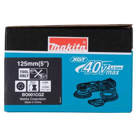 Makita BO001CGZ Akku-Exzenterschleifer 40V max. / 125 mm ø (ohne Akku, ohne Ladegerät) EN