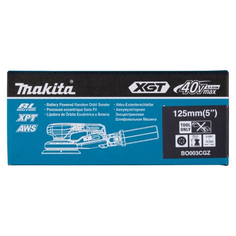 Makita BO003CGZ Akku-Exzenterschleifer 40V max. / 125 mm ø (ohne Akku, ohne Ladegerät)