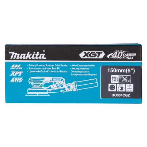 Makita BO004CGZ Akku-Exzenterschleifer 40V max. / 150 mm ø (ohne Akku, ohne Ladegerät) EN