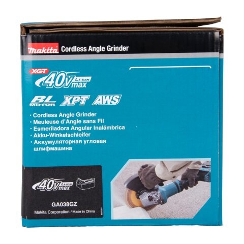 Makita GA038GZ Akku-Winkelschleifer 40V max. (ohne Akku, ohne Ladegerät) EN