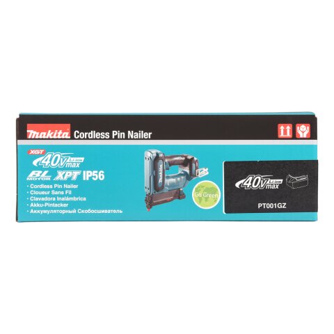Makita PT001GZ Akku-Stiftnagler 40V max. (ohne Akku, ohne Ladegerät) EN