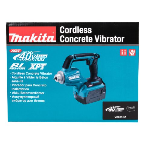 Makita VR001GZ Akku-Betonverdichter 40V max. (ohne Akku, ohne Ladegerät) ohne Verdichtervorsatz (nur in Verbindung mit Zubehör nutzbar) EN