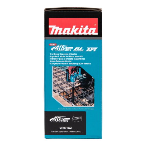 Makita VR001GZ Akku-Betonverdichter 40V max. (ohne Akku, ohne Ladegerät) ohne Verdichtervorsatz (nur in Verbindung mit Zubehör nutzbar) EN