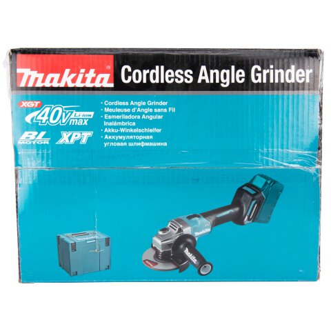 Makita GA005GM201 Akku-Winkelschleifer 40V max. / 4,0 Ah, 2 Akkus + Ladegerät im MAKPAC EN