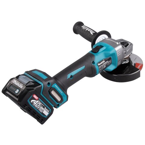 Makita GA005GM201 Akku-Winkelschleifer 40V max. / 4,0 Ah, 2 Akkus + Ladegerät im MAKPAC EN