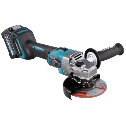 Makita GA005GM201 Akku-Winkelschleifer 40V max. / 4,0 Ah, 2 Akkus + Ladegerät im MAKPAC EN
