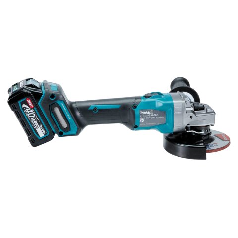 Makita GA008GM201 Akku-Winkelschleifer 40V max. / 4,0 Ah, 2 Akkus + Ladegerät im MAKPAC EN
