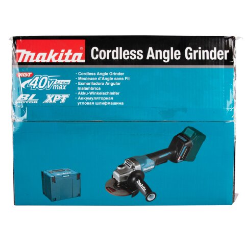 Makita GA013GM201 Akku-Winkelschleifer 40V max. / 4,0 Ah, 2 Akkus + Ladegerät im MAKPAC EN